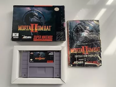 Mortal Kombat II (Nintendo SNES 1993) CIB Complete In Box W/Manual Tested • $64.99