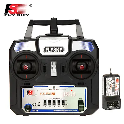 Flysky FS-i4 2.4GH 4CH RC Transmitter With FS-A6 Receiver For RC Fixed-Wing J3Z5 • $43.23