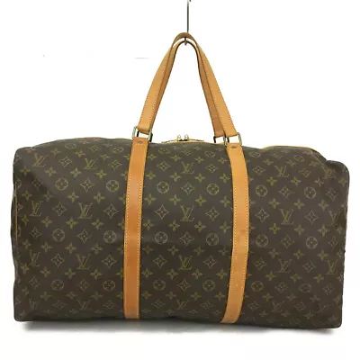 Louis Vuitton Monogram Sac Souple 55 Boston Travel Hand Bag/3Y0190 • £0.80