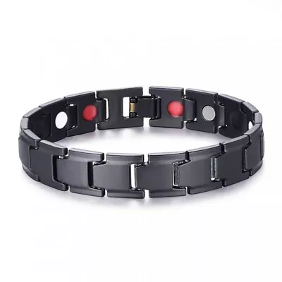 Men & Women Bracelet Therapeutic Energy Healing Magnetic Bracelet Therapy Black • $12