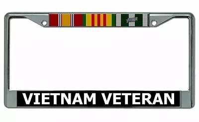 Vietnam Veteran Chrome License Plate Frame • $22