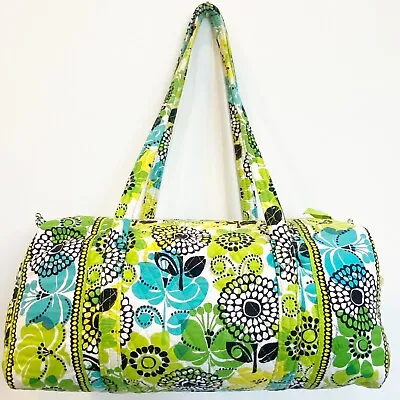 VERA BRADLEY Limes Up Duffle Bag Weekend Carry On Green Overnight Tote Large • $39.99