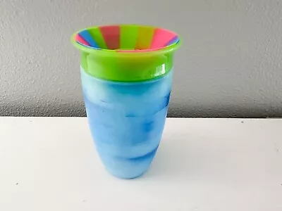 Munchkin Miracle 360 Sippy Cup 10oz Tie Dye Blue Rainbow RARE Limited Edition • $12.95