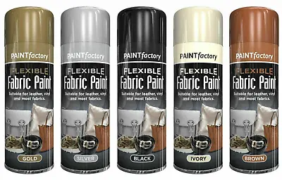 Flexible Fabric Spray Paint Leather Vinyl Textile Clothes Fast Drying - 200ml • £4.99