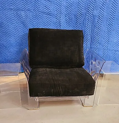 Vintage Lucite Acrylic Arm Chair Great Retro Design With End Tables Local Pickup • $199