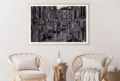 Venice City Lake B&W Photograph Print Premium Poster High Quality Choose Sizes • £43.33