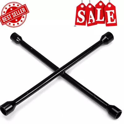 Cross Lug Wrench Universal Heavy Duty 4-Way Cross Lug Wrench black • $28.99