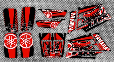 Yamaha 15pc Banshee Red/Black/Slvr/White Decals Stickers Quad Graphics Pegatinas • $70.99