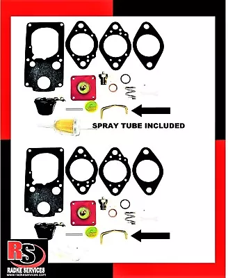 PAIR Kadron Brosol/Solex H40/44EIS Carb Rebuilds W/NEW SPRAY TUBES RADKE  PR 702 • $55.03