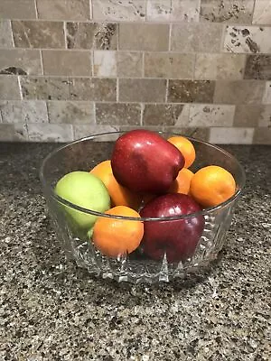 Vintage Arcoroc France Clear Salad Glass Bowl  Starburst 9x4 Large Serving • $9.99