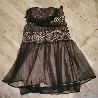 Eci NEW YORK Black Shift Dress Formal Sleeveless Size 14  • $11.91