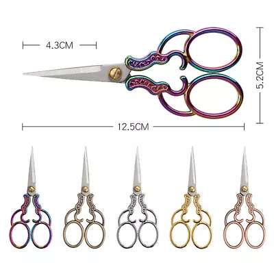 Vintage Zinc Alloy Sewing Scissors Embroidery Craft Tailor DIY Shears Cutter • $5.71