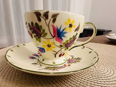 Vintage EB Foley Bone China Tea Cup & Saucer Hand Painted Wildflowers  • $22.99