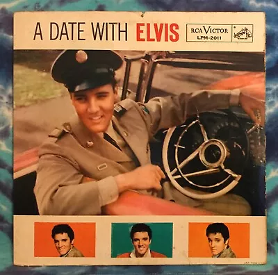 Elvis Presley LP A Date With Elvis RCA Victor MONO Calendar 1S/1S Top Loader • $199.99
