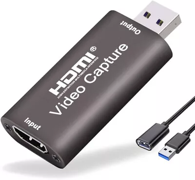 Audio Video Capture Card With USB Extension Cable/Input 4K/Output 1080P HDMI-USB • $14