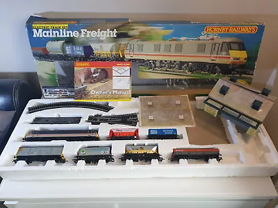 Hornby Mainline Freight Train Set R692 Class 90 + 6 Wagons OO Read Description • £134.99