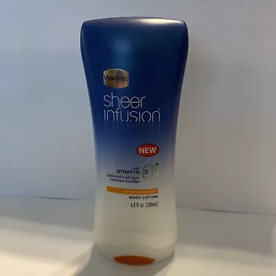 NEW VASELINE SHEER INFUSION VITAMIN BURST BODY LOTION 6.8 Oz. 200 Ml +Stratys 3 • $6.25