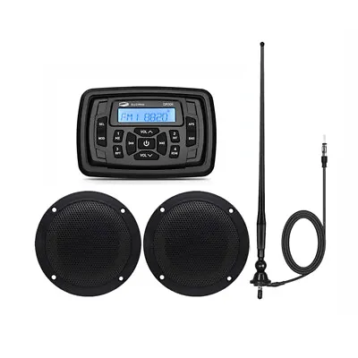 Marine Stereo System Bluetooth Audio Receiver Boat Radio Package For ATV UTV Car • $115.99