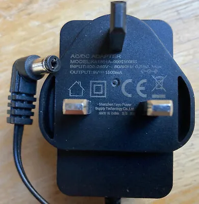 Pure DAB Radio KA1801A-0901500BS 9v 1.5A Power Supply Mains Adapter Replacement • £12