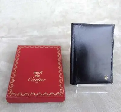 Cartier Card Case Business Card Wallet Holder Black • $69