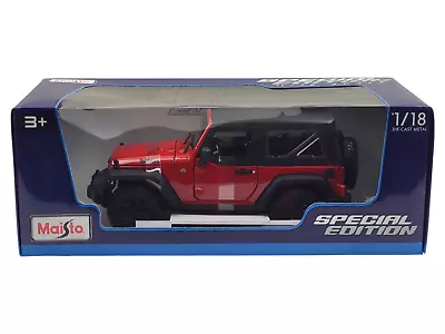 Maisto Special Edition 1:18 Scale 2014 Jeep Wrangler Diecast Model | Red • $27.99