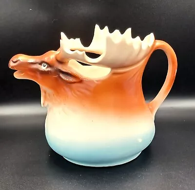 VERY NICE Vintage Elk / Moose Figural 4  Tall Porcelain Creamer ~ Milk Pitcher • $25