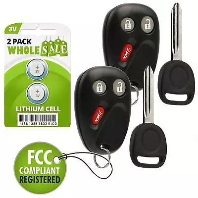 2 Replacement For 2005 2006 2007 Saab 9-7 9-7x Key + Fob Remote • $16.95