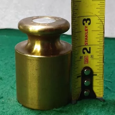 Vintage Antique OHAUS 1 KG Brass Balance ScaleCalibration Weight • $28