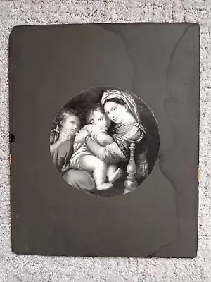 Old Book Print  Madonna Of The Chair By Raphael  • $5