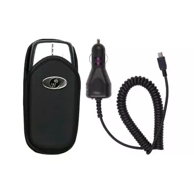 Universal Pouch & Mini USB Car Charger For Blackberry Pearl 8100 Motorola Z6m • $8.49