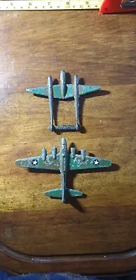 2 VINTAGE TIMPO TOYS .MILITARY PLANES. USED And PLAYWORN CONDITION. • £14