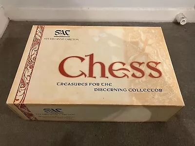 Isle Of Lewis Chessmen Replica SAC Studio Anne Carlton Boxed Chess Set 4” Brown • £175