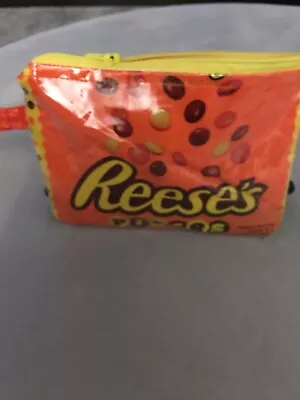 Homemade Recycled Upcycled Repurpose Reese’s Candy Zippe Bag Pouch • $6.99