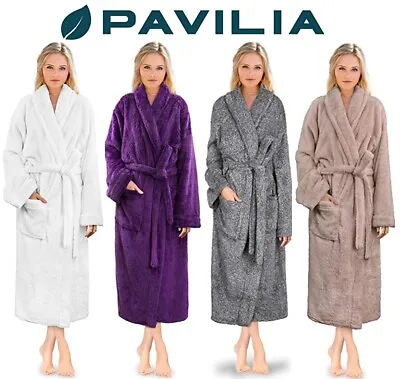 Womens Fluffy Robe Soft Sherpa Fleece Luxe Plush Warm Ladies Night Spa Bathrobe • $29.99