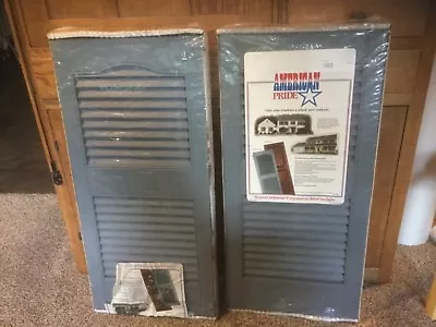 New American Pride Outdoor Vinyl House Shutters.  Set Of 2. BLUE. 15 X 31 • $35.08