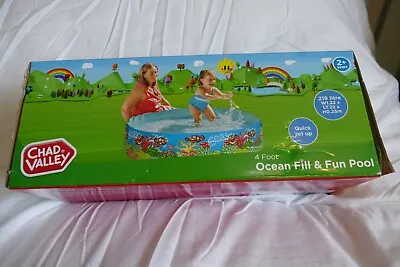 Chad Valley 4ft Ocean Fill '&' Fun Kids Paddling Pool - 219L (2+ Years) • £14