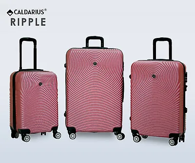 SMALL MEDIUM LARGE 4 Dual Wheel Suitcase Set Travel Luggage Case Hard Shell ABS • £23.99