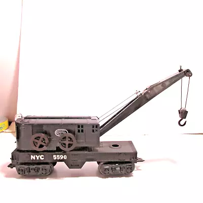 O Gauge MARX Marlines Operating NYC 5590 Crane Car Very Good USA Box #05540 • $30