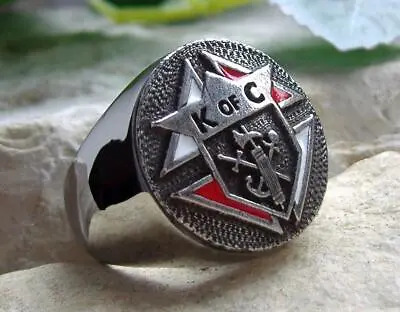 3rd DEGREE KNIGHTS OF COLUMBUS RING BAGUE SIGNET SILVER PIN PATCH [D67 STEEL] • $49