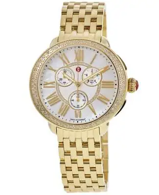 New Michele Serein Chronograph 18K Gold-Plated Women's Watch MWW21A000070 • $1873.95