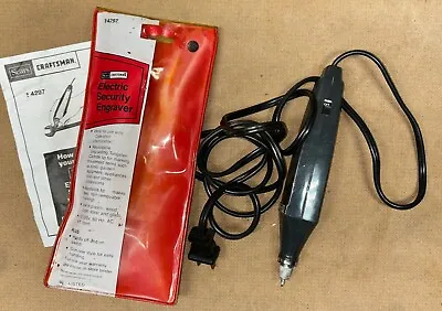 CRAFTSMAN SEARS (9-4297) Electric Security Tool Metal Engraver  Made In USA • $15