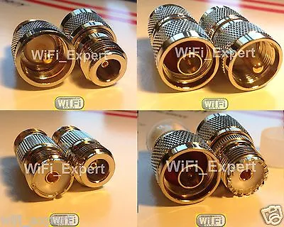 4pc/set RF Coaxial Adapter Connector Kit N Male/female To UHF PL-259 SO-239 M/F • $14.99