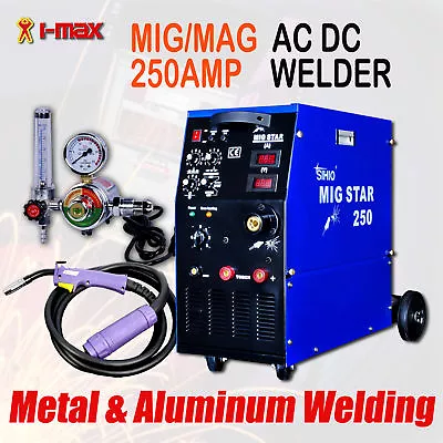 New 250A 250 Amp Gas Mig/Mag Welder Welding Machine For Aluminium Metal • $1050