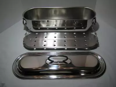 $39.99 • Buy Re Inox Aeternum Stainless Steel Fish Poacher/Steamer With Cover & Grid