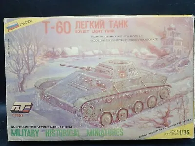 Zvezda Models 1/35 Scale WWII Russian T-60 Soviet Light Tank +ModelKasten Tracks • $24.95