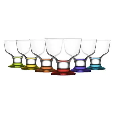 6x LAV Destina Glass Ice Cream Bowls Small Dessert Cups 285ml Multicolour • £19