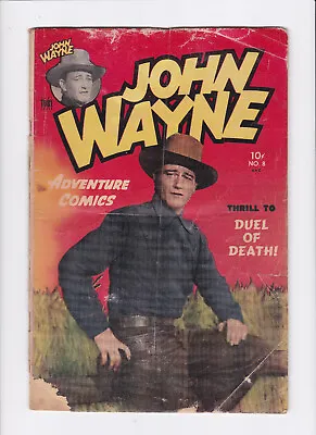 John Wayne Adventure Comics #8 [1951 Gd] Photo Cover!  Frazetta Story! • $79.99