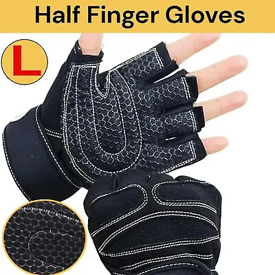 Half Finger Cycling Gloves Men Women Breathable Anti-slip Bike Bicycle Glove AUS • $14.99
