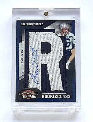 2010 Panini Threads AARON HERNANDEZ Rookie Autograph Jersey Patch Relic #75/441 • $699