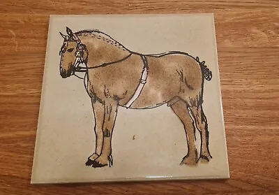 Withersdale Ceramics Hand Painted Tile Horse By John & Fiona Cutting 1960s • £12.99